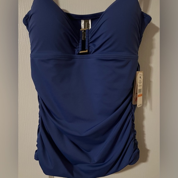 Tommy Bahama Pearl OTS Shirred Long Tankin women Sz S NWT - Picture 3 of 6